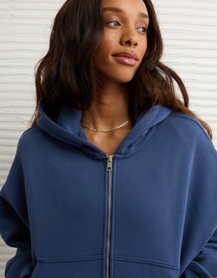 AE Boxy Double-Zip Balloon Sleeve Hoodie