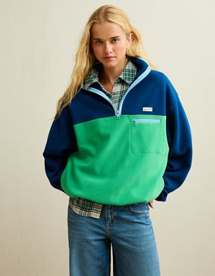 AE Polar Fleece Quarter-Zip Sweatshirt | American Eagle