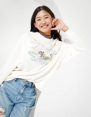 Disney X AE Fleece Crew Neck Sweatshirt