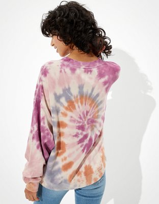 Женские худи American Eagle AE Forever Printed Crew Neck Sweatshirt — фото 2
