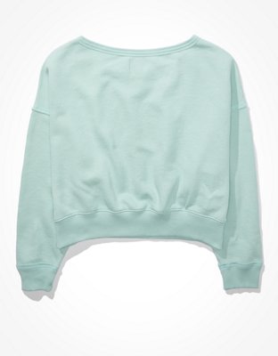 AE Forever Slouchy Cropped Crew Neck Sweatshirt