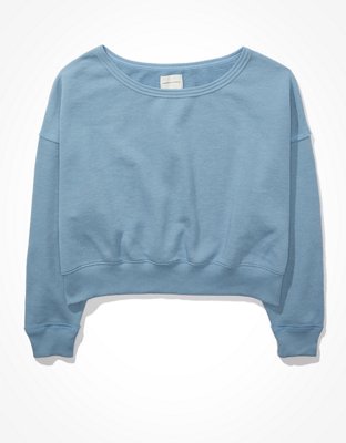 AE Forever Slouchy Cropped Crew Neck Sweatshirt