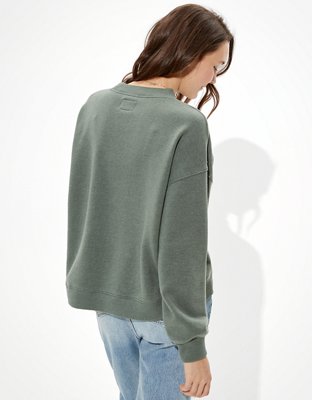 ae fuzzy sherpa hooded oversized cardigan
