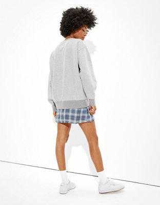 AE Super Soft Sweatshirt vintage extragrande de fleece con cuello redondo