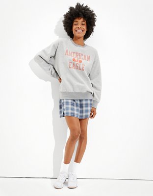 AE Super Soft Sweatshirt vintage extragrande de fleece con cuello redondo