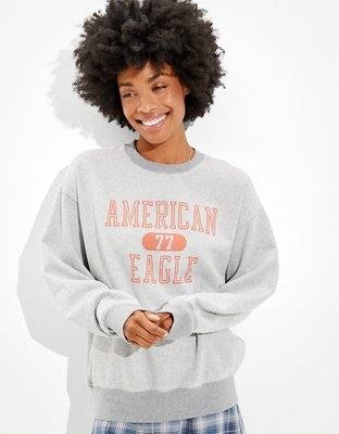 AE Super Soft Sweatshirt vintage extragrande de fleece con cuello redondo
