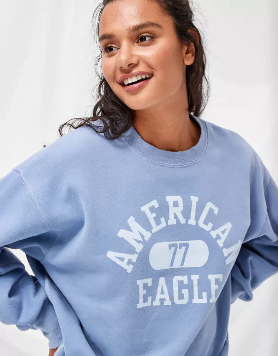 AE Super Soft Fleece Oversized Vintage Crew Neck Sweatshirt