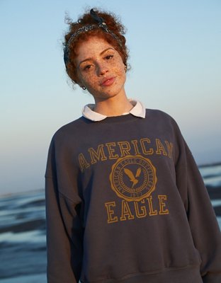 AE Super Soft Fleece Oversized Vintage Crew Neck Sweatshirt