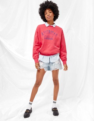 AE Super Soft Fleece Oversized Vintage Crew Neck Sweatshirt