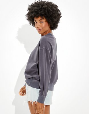 Женские худи American Eagle AE Super Soft Fleece Oversized Vintage Crew Neck Sweatshirt — фото 2
