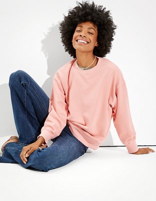 AE Super Soft Sweatshirt vintage extragrande de fleece con cuello redondo
