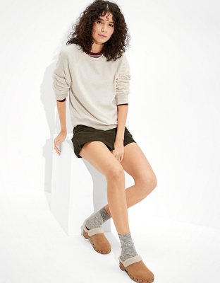 Женские худи American Eagle AE Fleece Raglan Crew Neck Sweatshirt — фото 5