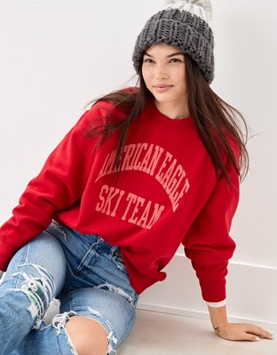 Женские худи American Eagle AE Super Soft Ski Team Graphic Sweatshirt — фото 5