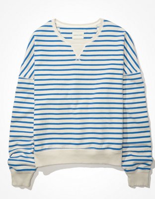 AE Fleece Cropped Henley Sweatshirt