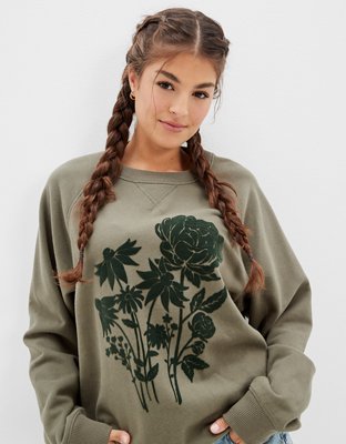 American eagle discount green sweatshirt