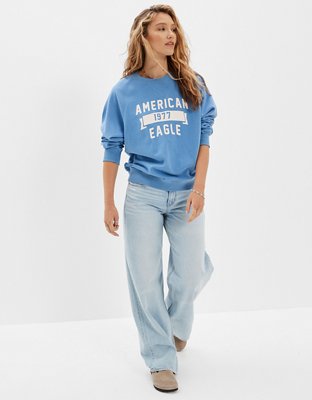 Женские худи American Eagle AE Oversized Crew Neck Graphic Sweatshirt — фото 6