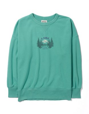 Ae fleece oversized best sale vintage crew neck sweatshirt