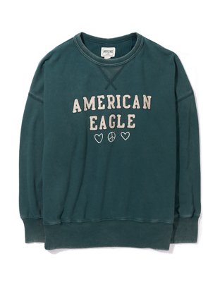 Disney x ae fleece crew neck sweatshirt sale