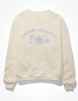 Ae fleece oversized crew neck online sweatshirt