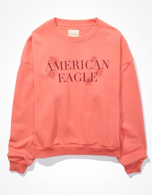 Ae oversized fleece crew best sale neck sweatshirt