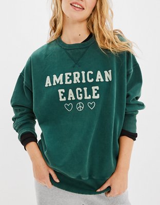 Crew neck sweatshirts american eagle hot sale