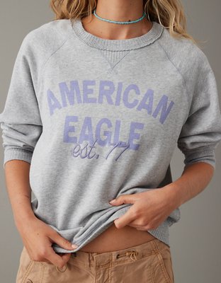 AE Funday Graphic Raglan Sleeve Sweatshirt Connecticut Post Mall