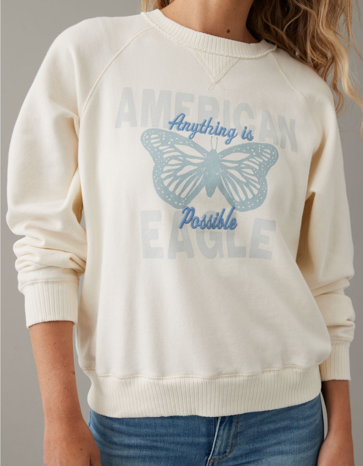 AE Funday Graphic Raglan-Sleeve Sweatshirt
