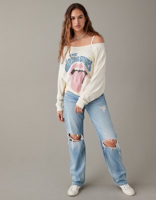 Off the discount shoulder graphic sweatshirt