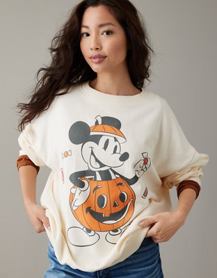 AE Sweatshirt Extragrande con Gráfico de Halloween de Mickey