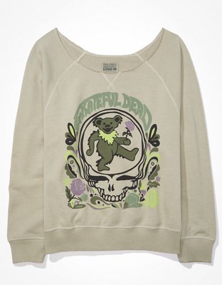 AE Off-the-Shoulder Grateful Dead Graphic Sweatshirt