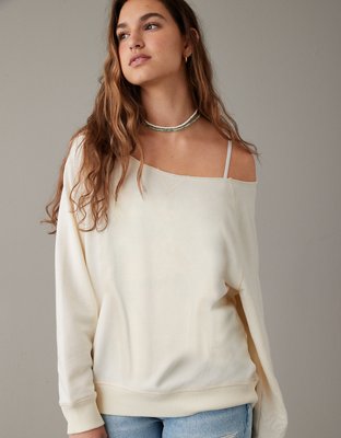 Off the shoulder store crewneck sweatshirt