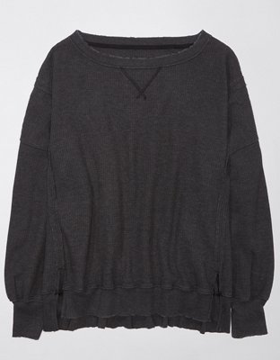 American eagle waffle on sale sweater