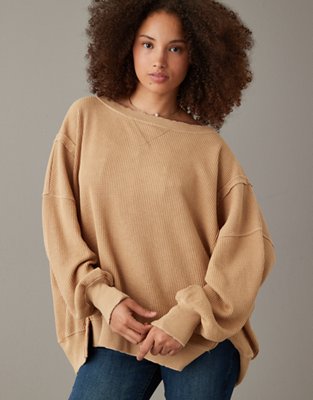 American eagle waffle hot sale knit sweater