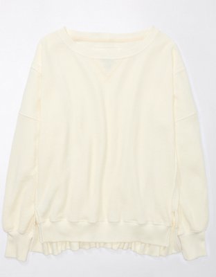 AE Oversized Big Hug Waffle Sweatshirt