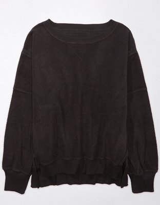 Denim & Co. Chenille Fleece Long-Sleeve Sweatshirt 