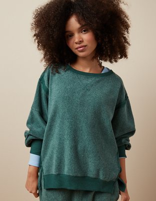 Ae oversized fleece 2025 crew neck sweatshirt