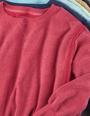 Main Crewneck Sweater - Red Heavy Fleece