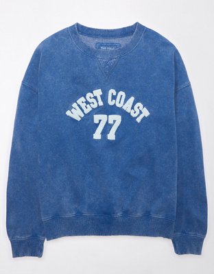 Double-jersey crew-neck sweatshirt with eagle