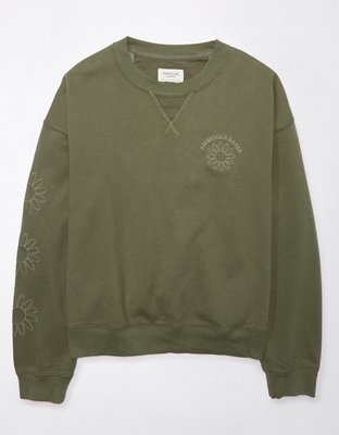 AE Funday Embroidered Crewneck Sweatshirt | Sweatshirts
