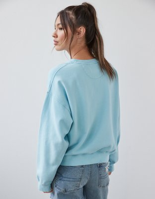 AE Funday Sweatshirt Bordada con Cuello Redondo