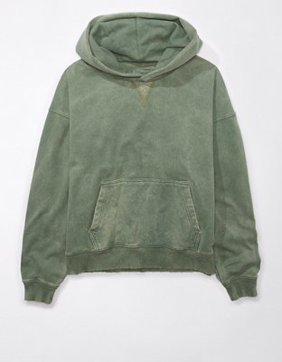 Ae fleece oversized side slit hoodie new arrivals