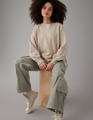 AE Big Hug Oversized Notch Neck Sweatshirt