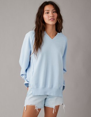  PRDECE Sweatshirt for Women-Hoodies High Neck Drop Shoulder  Fleece Sweatshirt Womens Sweatshirt (Color : White, Size : Medium) : ביגוד,  נעליים ותכשיטים