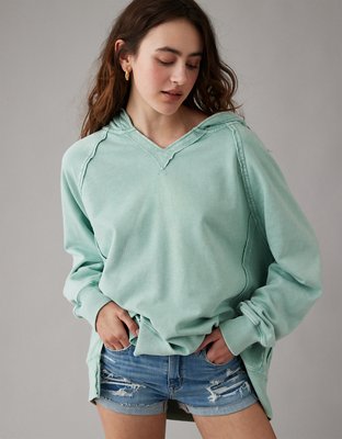 HAPIMO Rollbacks Fashion Shirts for Women Basic Clothes for Women V-neck  Stitching Off-the-Shoulder Pullover Solid Color Tops Cozy Casual Slim