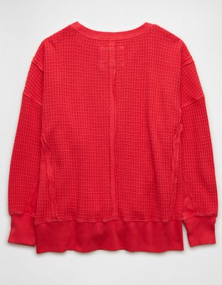 AE Big Hug Waffle Crew Neck Sweatshirt