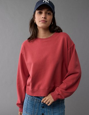 AE Cropped Crew Neck Pullover Sweatshirt