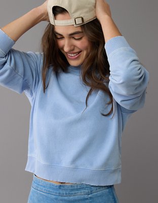 AE Cropped Crew Neck Pullover Sweatshirt