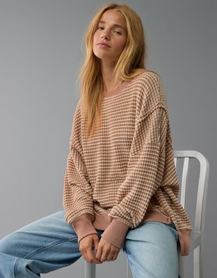 American eagle waffle sweater best sale