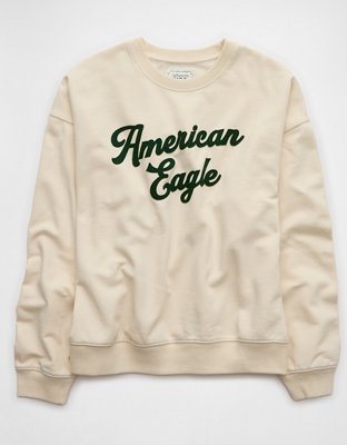 AE Logo Graphic Relaxed Crew Neck Sweatshirt