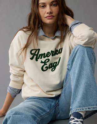 American eagle crew neck sweatshirt on sale